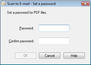 Scan to E-mail - Set a password