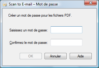 Scan to E-mail - Mot de passe