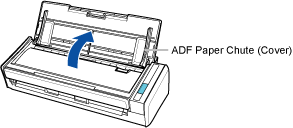 Opening the ADF Paper Chute (Cover)