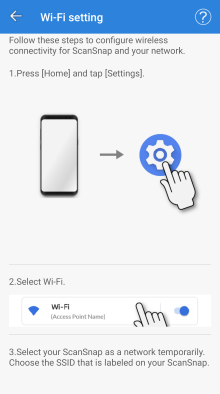 [Wi-Fi setting] Screen