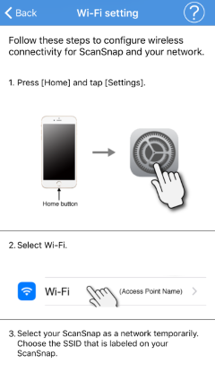 [Wi-Fi setting] Screen