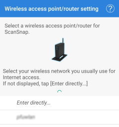 [Wireless access point/router setting] Screen
