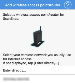 [Wireless access point/router setting] Screen