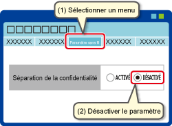 Exemple de modification des paramètres depuis le navigateur Web